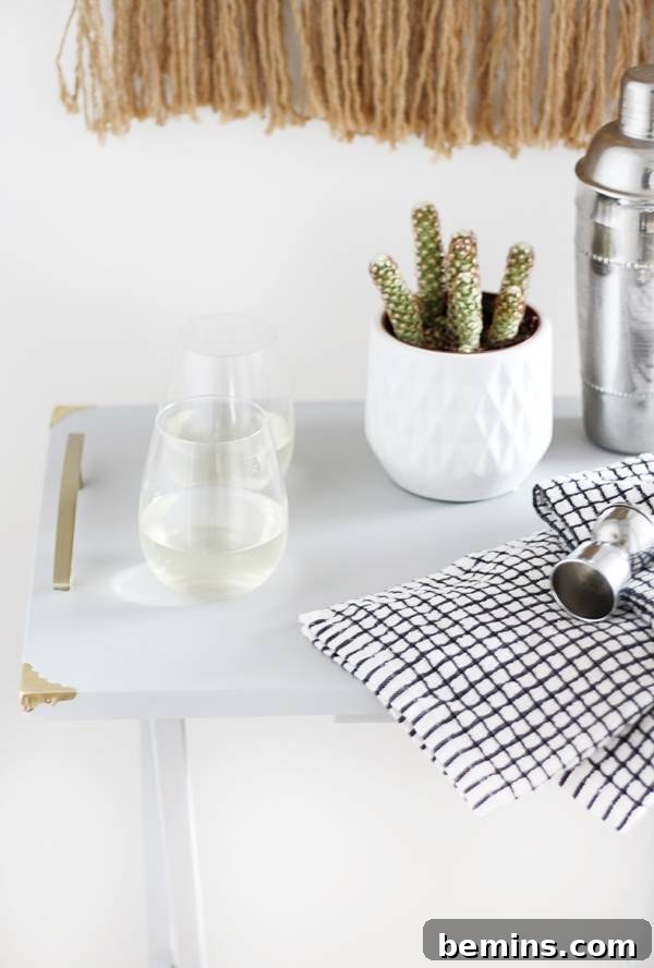 Bar Cart with House Plants