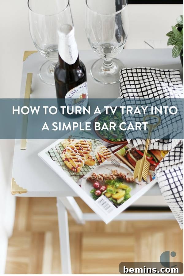 Finished DIY Bar Cart