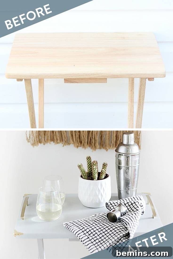Materials for DIY Bar Cart