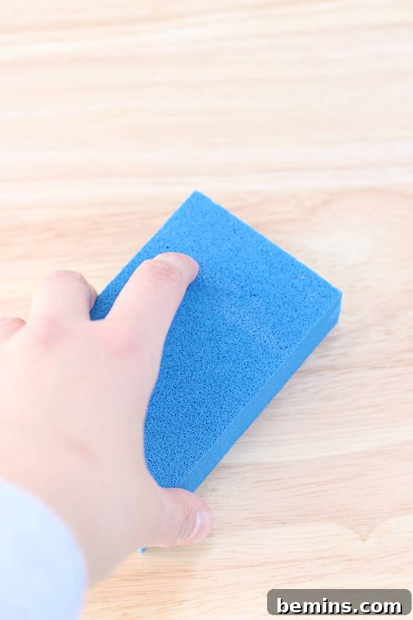 Sanding the TV Tray