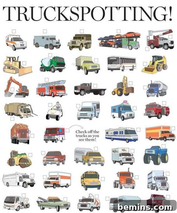 Truck Spotting I Spy Game for Car Rides