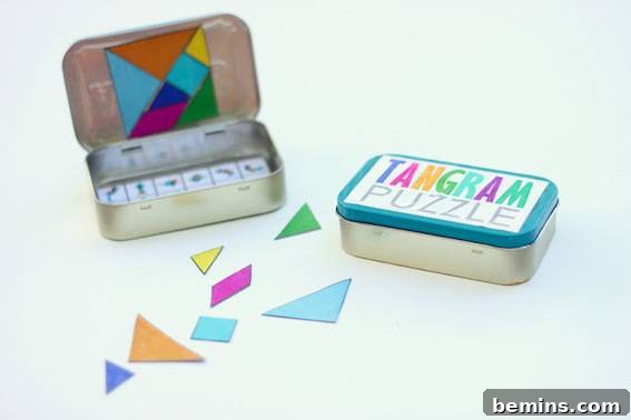 DIY Magnetic Tangram Puzzle for Kids