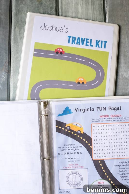 Kids Travel Binder: A Customizable Activity Hub