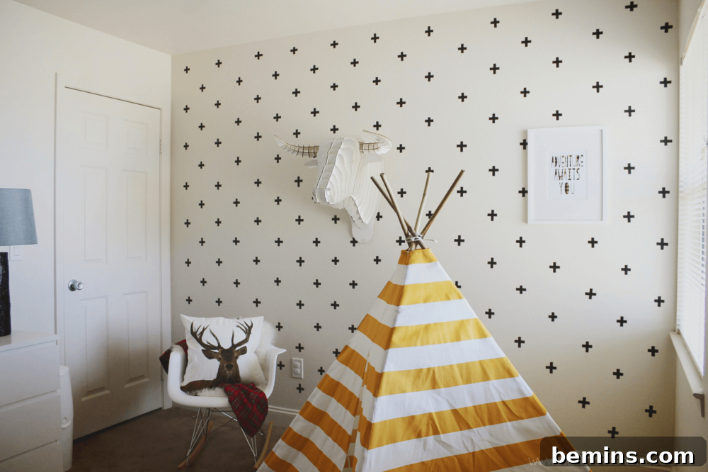 Washi tape wall decals