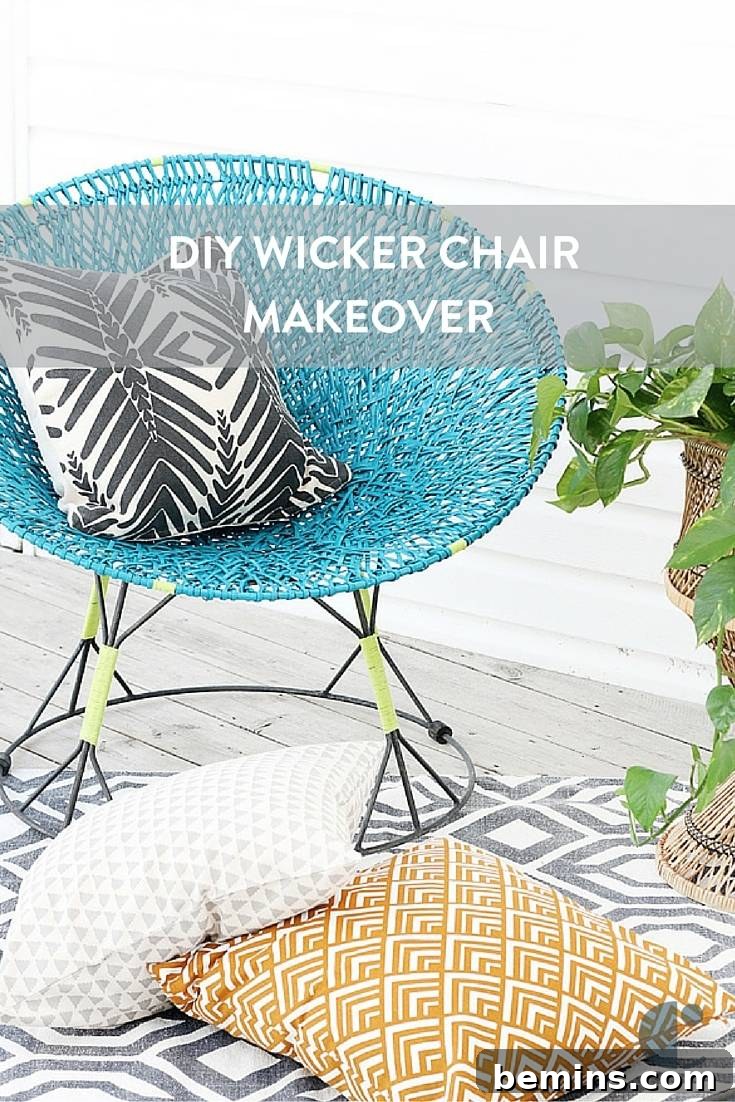 Transformed DIY Wicker Chair