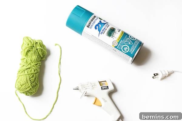 Materials for the DIY Wicker Chair Makeover