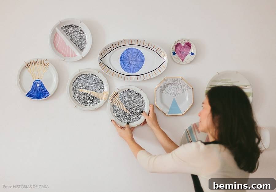 Visually Stunning: 10 Gallery Wall Ideas That Wow 4 Gallery wall featuring decorative plates