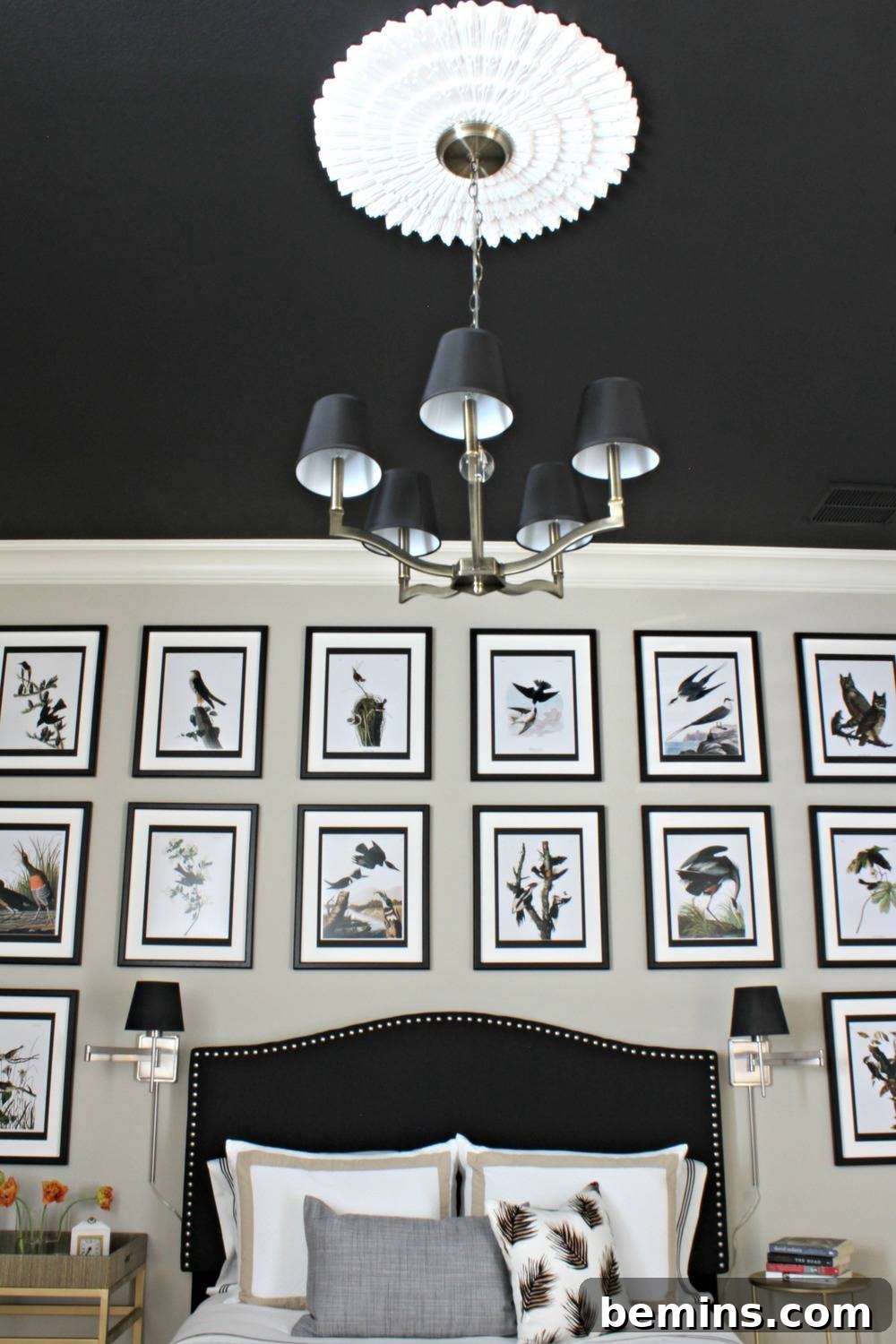 Visually Stunning: 10 Gallery Wall Ideas That Wow 6 Uniform gallery wall with coordinating prints and matching frames