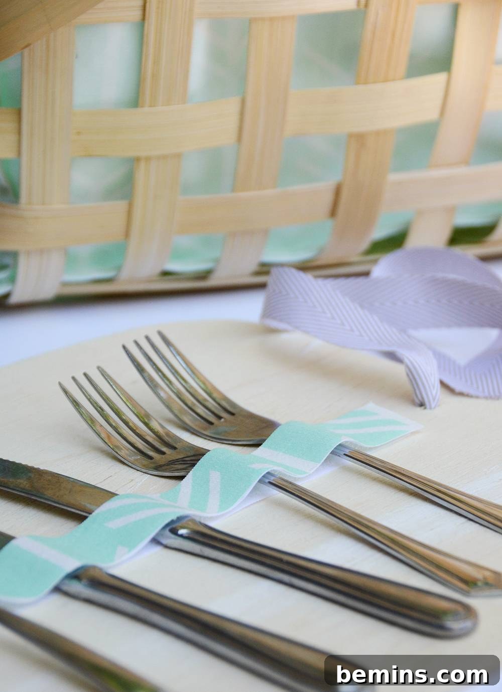 Attaching the Velcro Silverware Holder