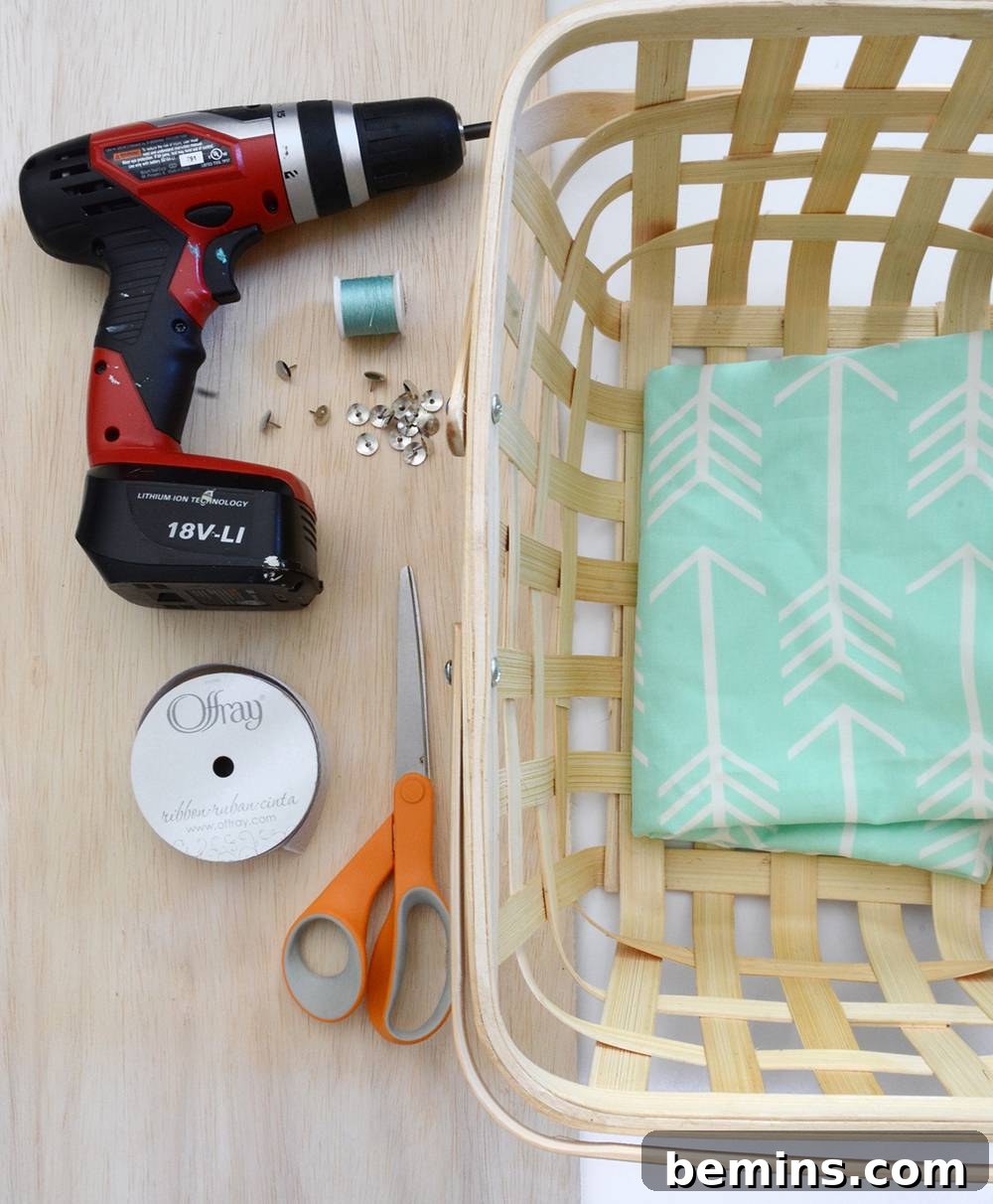 Finished IKEA Hack Picnic Basket