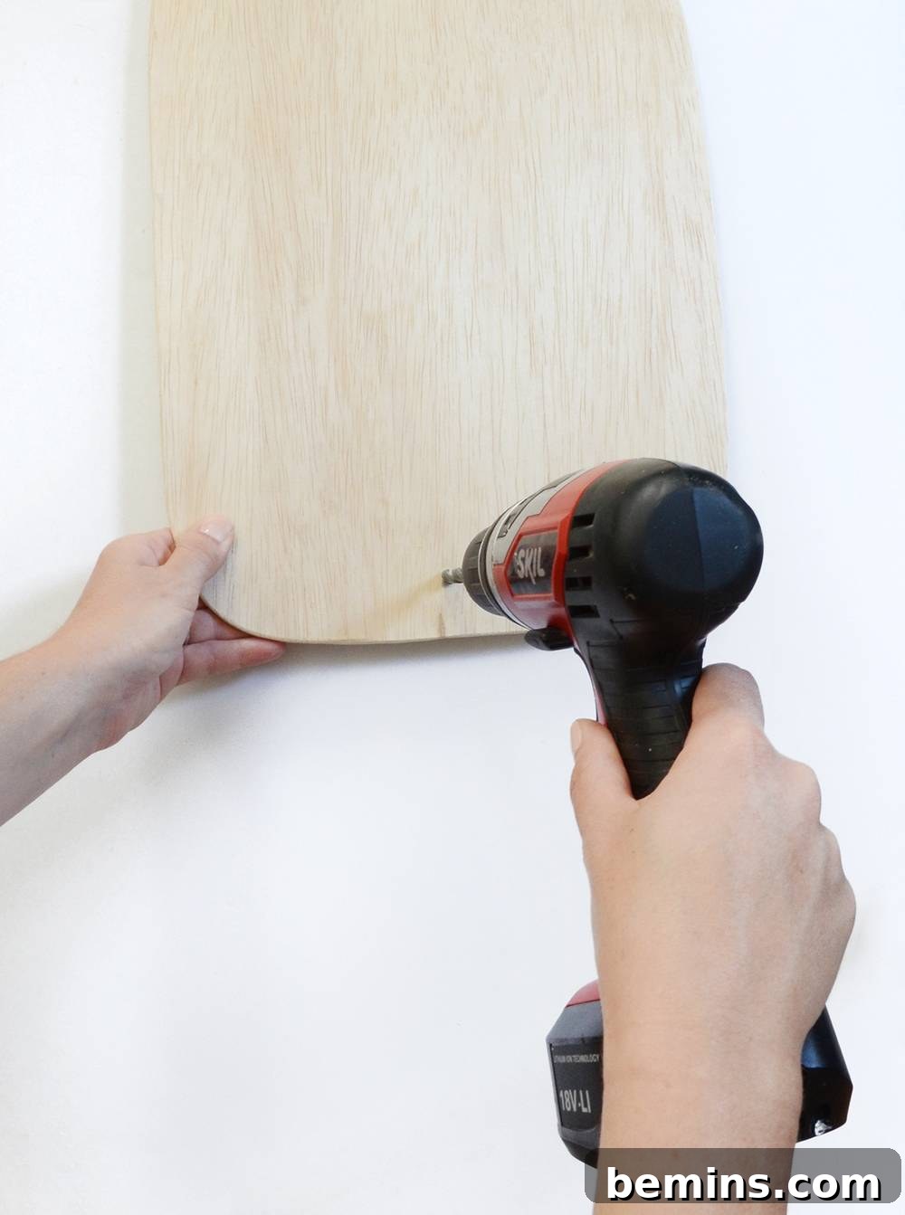 Drilling Holes in the Wooden Top