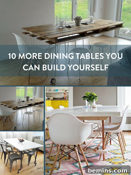10 More Dining Tables Pinterest Image