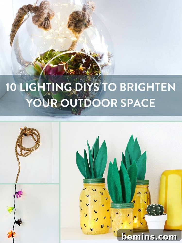 10 Fun & Easy Lighting DIYs to Brighten Your Outdoor Space
