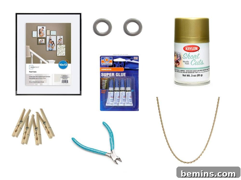 Materials for DIY Anthropologie Inspired Frame