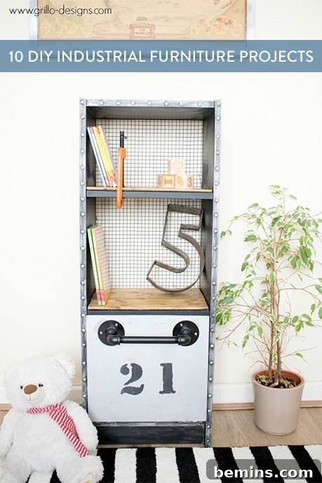 DIY Industrial Furniture Projects Ideas for Home Decor