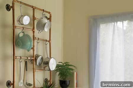 Pots and pans organizer - industrial furniture ideas