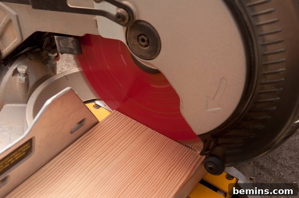 Cutting the wood to length
