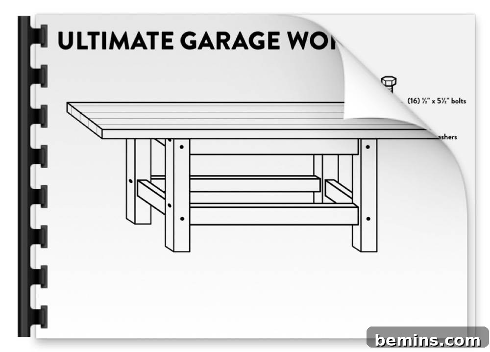 Printable workbench plans