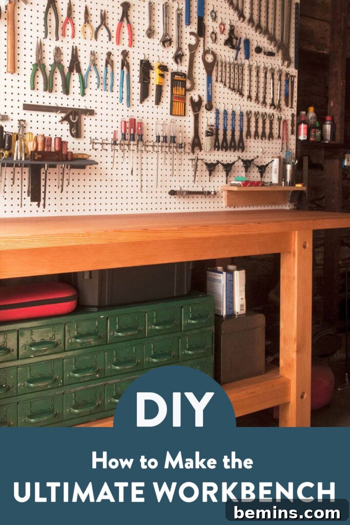 DIY workbench pin