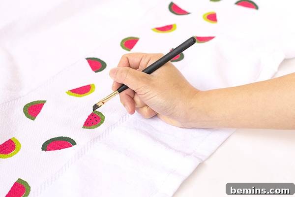 DIY popsicle tote and watermelon beach towel