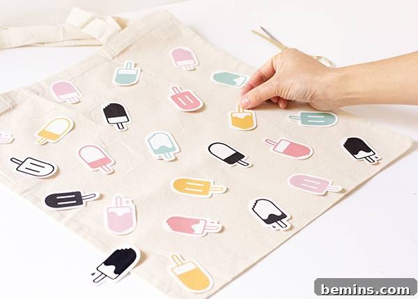 DIY popsicle tote and watermelon beach towel
