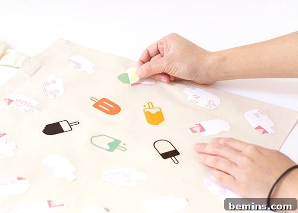 DIY popsicle tote and watermelon beach towel