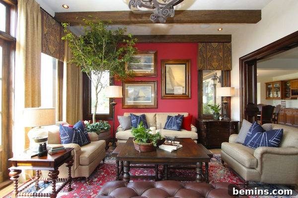 Family Room After: Transitional Style