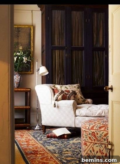 Traditional Design Example: Mix of Patterns and Colors