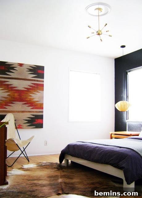Our Top Picks: Southwestern Fabrics and Designs 11 Southwestern Motif: Smaller tribal rugs can add visual interest and texture to the walls.