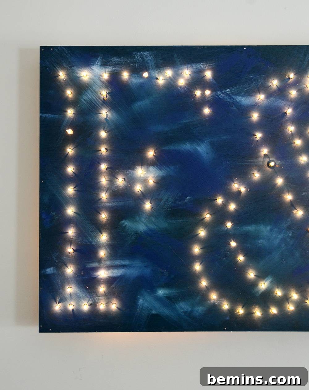 Close-up of DIY Marquee Sign Details