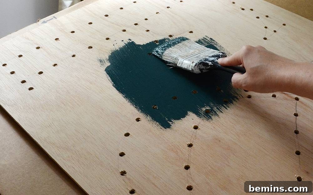 Painting the Wooden Base