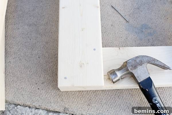 Assembling the Wooden Planter with Nails