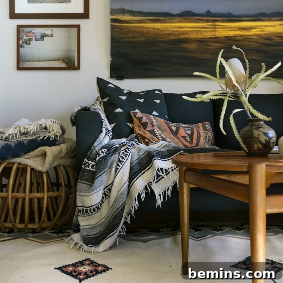 Super Cozy Southwest Inspired Living Room