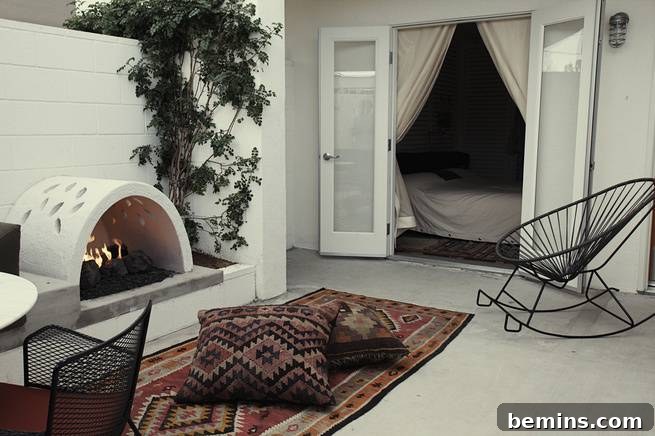 Ace Hotel Palm Springs patio with relaxed, muted tones and effortless outdoor styling.