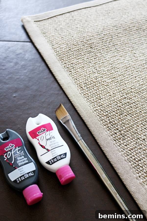 Materials for making a modern outdoor rug