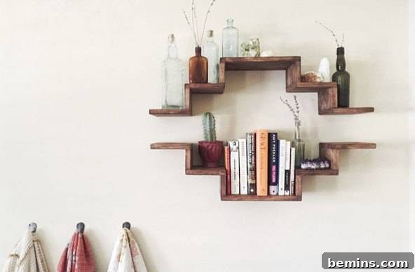 Floating Shelves and Macrame Wall Hangings