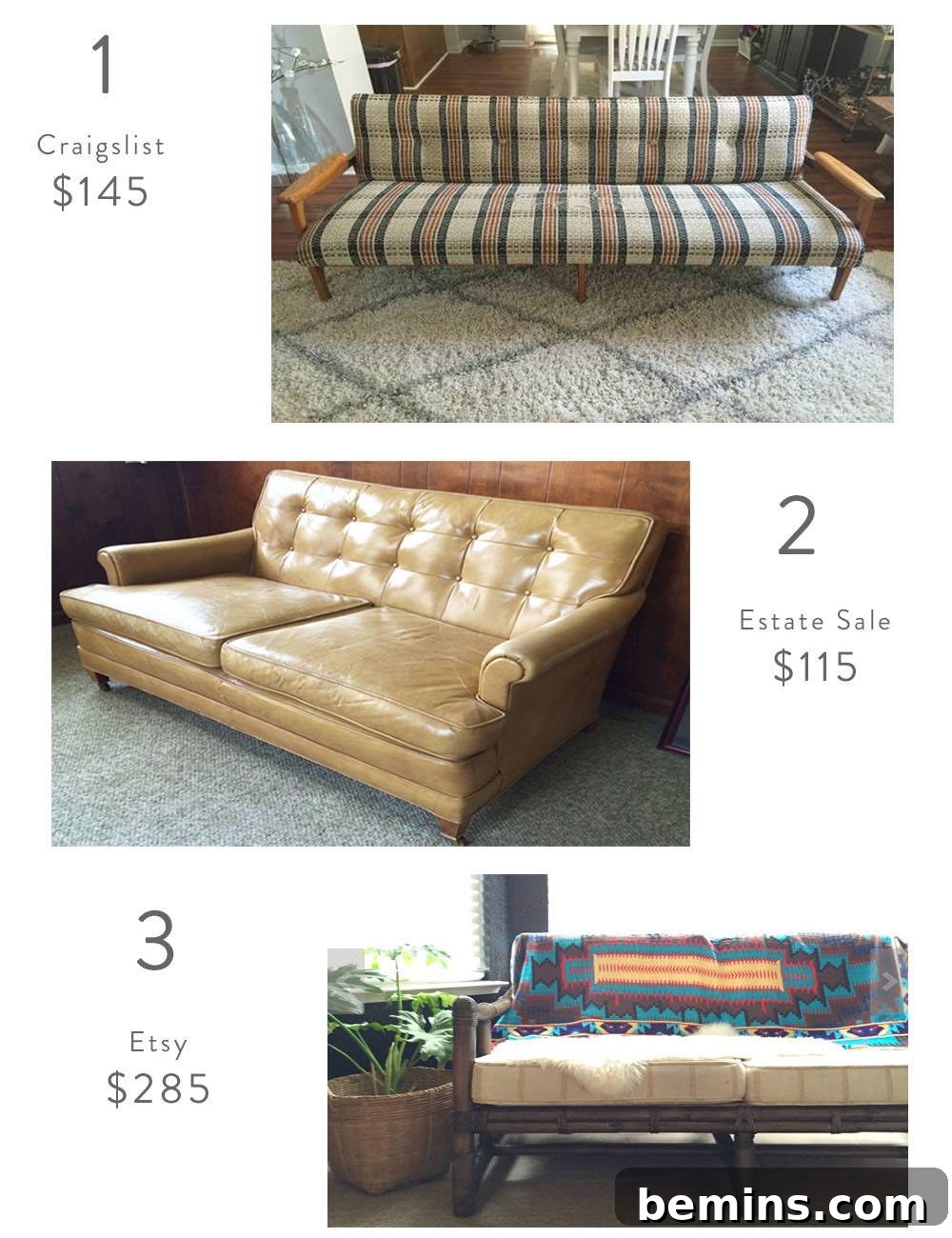 Mid-Century Modern Sofa on Craigslist