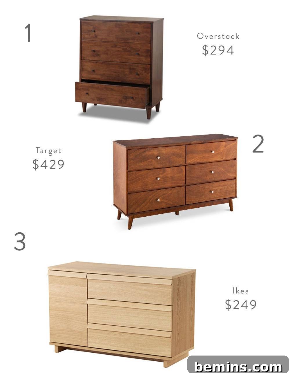 Mid-Century Dresser Reproductions
