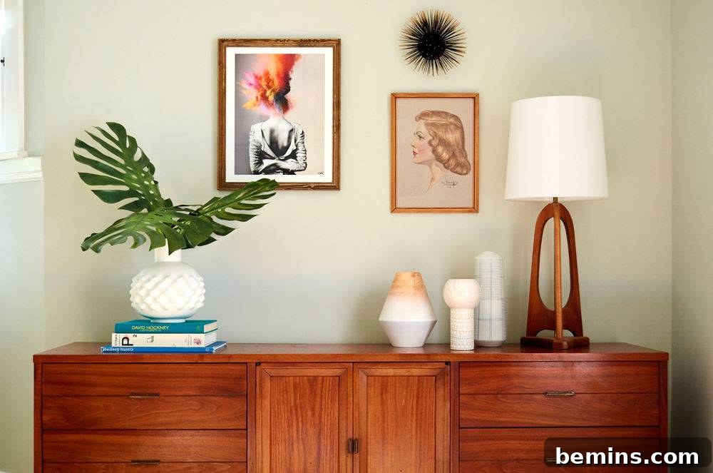 A mid-century modern styled credenza