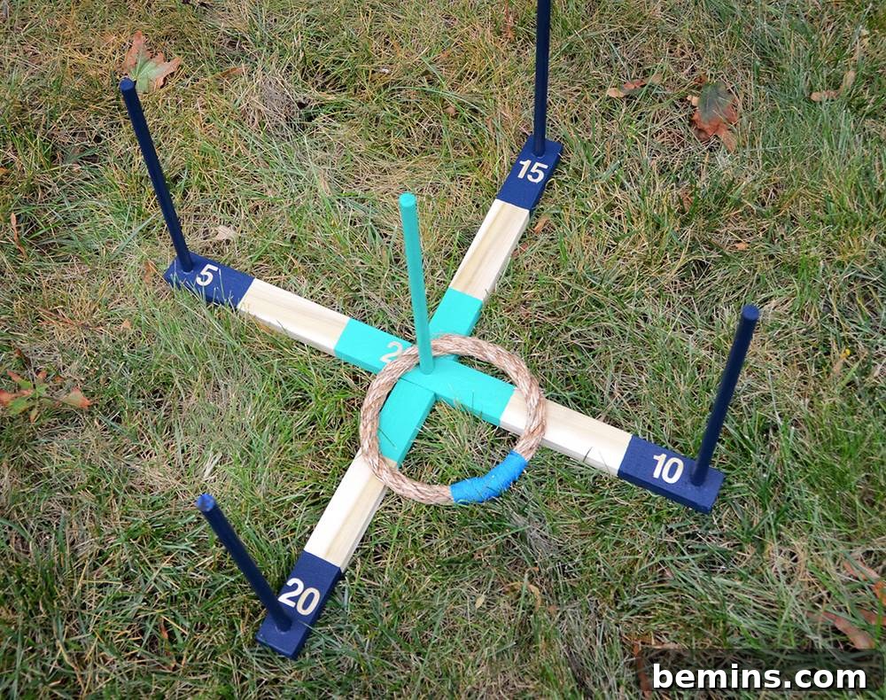DIY Backyard Ring Toss: A Fun Outdoor Game Project 12 Finished Ring Toss Game and Rings