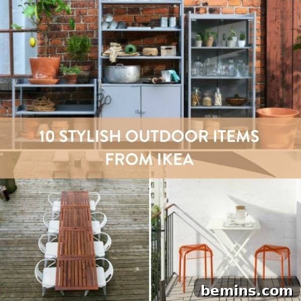 A cozy and inviting IKEA outdoor seating area