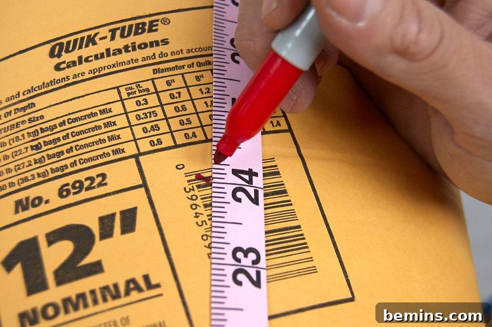 mark the cardboard tube molds