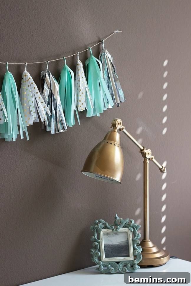 DIY Tissue Paper Tassel Garland