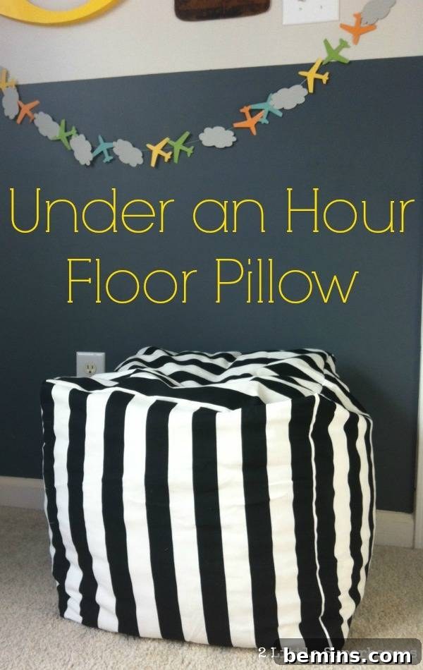 DIY Floor Pillow Sewing Tutorial