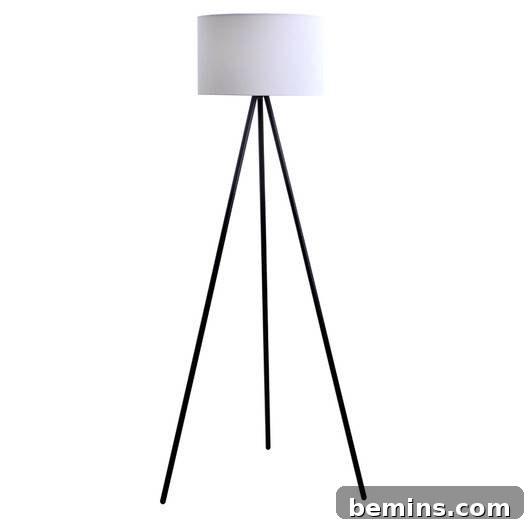 Tripod Floor Lamp for Dorm Decor