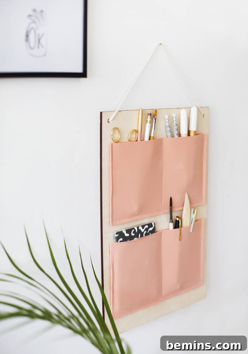 DIY Hanging Desk Organizer