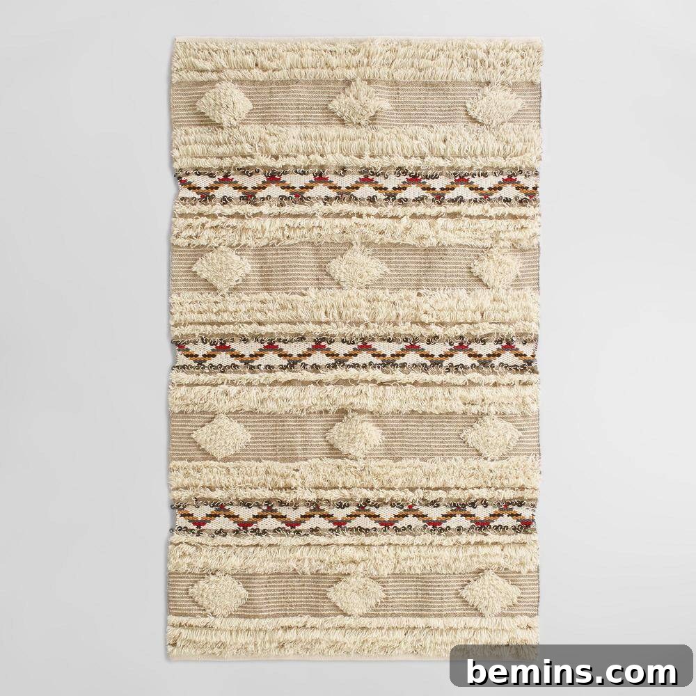Moroccan Inspired Rug for Dorm Room