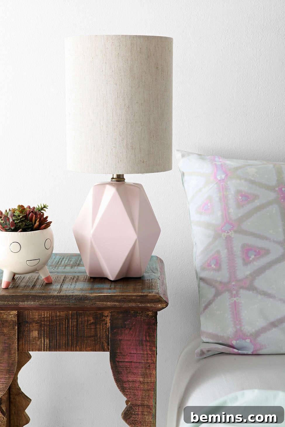 Pastel Table Lamp for Dorm Room