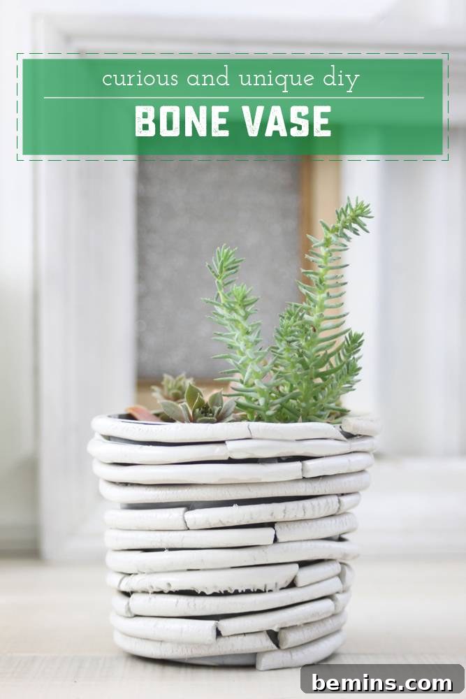 Curiosity Planter: Crafting a Quirky DIY "Bone" Vase 12 Beautiful DIY Bone Vase - a perfect and unique addition to any home's decor!