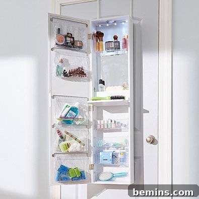 Over-the-Door Mirror and Organizer